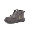 Boys' short boots 2020 winter new children's British style children's leather boots girls' Martin boots and plush cotton shoes