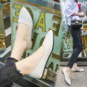 2021 new low heel pointed lattice Korean version shallow mouth single shoes women's shoes wholesale work shoes fashion single shoes