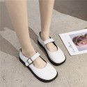 Mary shoes 2021 spring new retro Japanese college style JK small leather shoes buckle with square head flat sole women's shoes