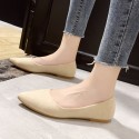 2019 autumn new shallow mouth net red lazy shoes versatile flat shoes fairy Doudou shoes scoop shoes pointed single shoes lady