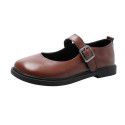 Mary shoes 2021 spring new retro Japanese college style JK small leather shoes buckle with square head flat sole women's shoes