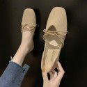 [ox tendon soft sole] flat sole single shoe 2021 new Korean version work shoes versatile temperament fairy style Doudou shoes