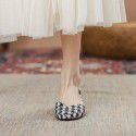 2022 spring new pointed single shoes women's one foot shallow mouth small fragrance flat bottom soft bottom gentle women's shoes in the evening