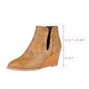 British style spring, summer and autumn slope heel women's shoes are versatile, women's ankle low heel short boots women's shoes are fashionable, large short boots