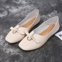 2019 spring and summer women's shoes Square Head single shoes women's Doudou shoes versatile new flat heel flat bottom shallow mouth comfortable casual shoes