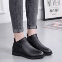 Foreign trade cross-border Europe and the United States 18 autumn and winter new short boots women's flat heel pointed Martin boots flat bottom back zipper