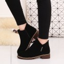 Cross border women's shoes foreign trade large size Martin boots, versatile short tube women's boots, medium thick heel frosted single boots and bare boots are sold by manufacturers