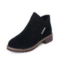 Cross border women's shoes foreign trade large size Martin boots, versatile short tube women's boots, medium thick heel frosted single boots and bare boots are sold by manufacturers