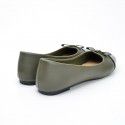 Spring and autumn small fragrance single shoes women's round head flat bottomed retro grandma shoes shallow mouth casual bow one-step pea shoes