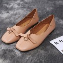 2019 spring and summer women's shoes Square Head single shoes women's Doudou shoes versatile new flat heel flat bottom shallow mouth comfortable casual shoes