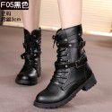 The manufacturer directly sells Martin boots, women's boots, autumn and winter 2018 single boots, student English thick heel short boots, flat bottomed motorcycle boots