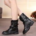 The manufacturer directly sells Martin boots, women's boots, autumn and winter 2018 single boots, student English thick heel short boots, flat bottomed motorcycle boots