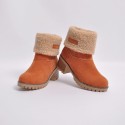 2020 winter new women's Plush warm two wear thick heels foreign trade large cotton shoes cotton boots snow boots wholesale