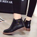 Cross border autumn and winter new Martin boots women's low heel belt buckle short boots women's large foreign trade women's boots wholesale