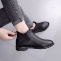 Foreign trade cross-border Europe and the United States 18 autumn and winter new short boots women's flat heel pointed Martin boots flat bottom back zipper