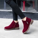 Cross border women's shoes foreign trade large size Martin boots, versatile short tube women's boots, medium thick heel frosted single boots and bare boots are sold by manufacturers