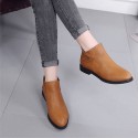 Foreign trade cross-border Europe and the United States 18 autumn and winter new short boots women's flat heel pointed Martin boots flat bottom back zipper