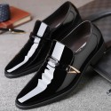 Men's leather shoes summer bright face comfortable cool business casual shoes cross-border wholesale fashion patent leather commuter men's leather shoes