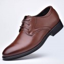 Cross border preference 2021 new men's leather shoes business dress men's shoes lace up casual shoes