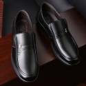 2022 new men's leather shoes business casual leather shoes breathable soft bottom middle-aged and elderly dad's shoes men's one hair substitute