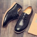 Men's leather shoes 2021 autumn new business dress British breathable casual shoes Korean fashion driving work shoes