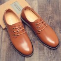 Men's leather shoes 2021 autumn new business dress British breathable casual shoes Korean fashion driving work shoes