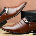 2021 new casual shoes men's wear business dress leather shoes large plush men's shoes