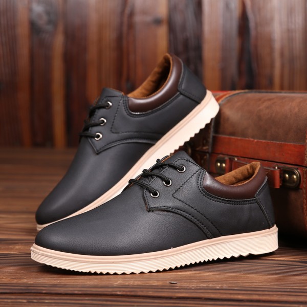 Men's shoes in spring and autumn, Black Non Slip work shoes, waterproof and wear-resistant casual shoes, Korean version, fashionable youth chef shoes