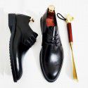 Pointed shoes black leather shoes men's summer, autumn and winter breathable Korean youth British pointed business dress men's leather shoes collar voucher