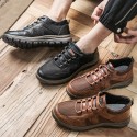 Foreign trade manufacturers wholesale 2021 spring and summer new outdoor casual shoes, fashion leather mesh shoes, sports shoes, men's shoes