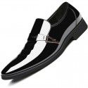 Men's fashion bright leather men's shoes cover foot single shoes on behalf of cross-border wholesale on behalf of hair