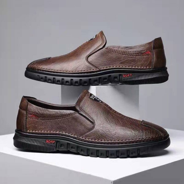 Spring 2022 new men's casual shoes with soft leather, soft sole and breathable shoes cross-border wholesale men's leather shoes