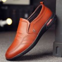 Leather shoes men's spring new breathable men's leather shoes new British business casual shoes men's father's shoes driving shoes