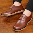 Men's leather shoes 2021 autumn new business dress British breathable casual shoes Korean fashion driving work shoes