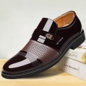 Cross border men's formal business leather shoes shoes sandals hole shoes cover one foot pedal wholesale