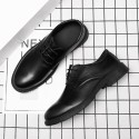 Cross border spring and summer leather shoes low top casual shoes versatile men's shoes black work shoes waterproof Korean business shoes men's shoes