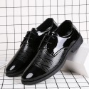 Men's leather shoes spring and autumn versatile leather shoes men's shoes new business dress leather shoes Korean fashion lace up casual men's shoes