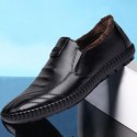 New men's shoes spring and summer one foot pedal pea shoes Korean student leather shoes cross-border breathable soft soled men's casual leather shoes