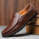 Business casual men's leather shoes 2021 spring new fashion British men's casual leather shoes low top light men's shoes