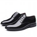 Cross border wholesale of leather shoes 2022 men's spring casual shoes flat bottomed formal student shoes one business men's shoes