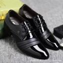 Leather shoes men's pointed head Korean version 2021 new men's black business casual men's shoes patent leather hairdresser fashion shoes men