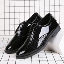 Men's leather shoes spring and autumn versatile leather shoes men's shoes new business dress leather shoes Korean fashion lace up casual men's shoes