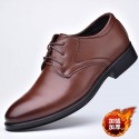 Cross border preference 2021 new men's leather shoes business dress men's shoes lace up casual shoes