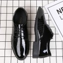 Men's leather shoes spring and autumn versatile leather shoes men's shoes new business dress leather shoes Korean fashion lace up casual men's shoes