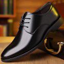 Suit men's shoes men's best man black groom business suit winter Plush student casual leather shoes men's wedding shoes