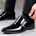 Men's leather shoes summer bright face comfortable cool business casual shoes cross-border wholesale fashion patent leather commuter men's leather shoes