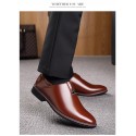 556 Huiyue new fashion men's leather shoes British new men's shoe dealer autumn loading sewing rubber low top shoes