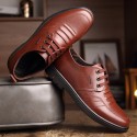 Men's leather shoes breathable Korean business British men's shoes round head soft sole foreign trade casual shoes work shoes