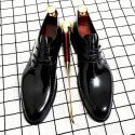 Pointed shoes black leather shoes men's summer, autumn and winter breathable Korean youth British pointed business dress men's leather shoes collar voucher
