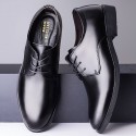 Suit men's shoes men's best man black groom business suit winter Plush student casual leather shoes men's wedding shoes